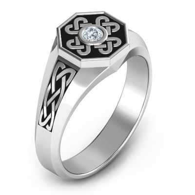 Men's Celtic Knot Signet Ring - The Name Jewellery™