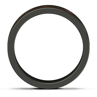 Men's Ceramic Ring With Wooden Inlay - The Name Jewellery™