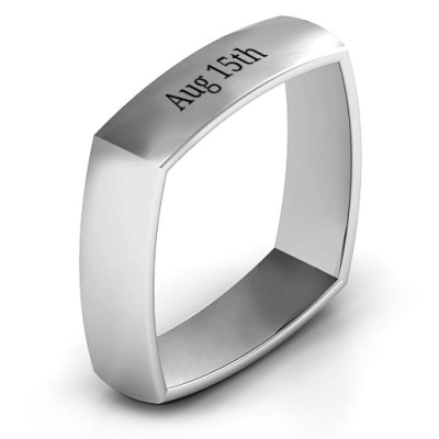 Men's Square Comfort-Fit Band - The Name Jewellery™