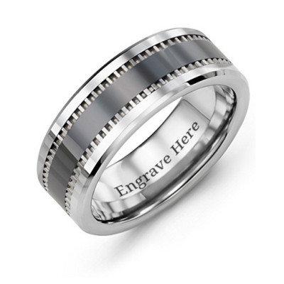 Men's Trail Tungsten Ring - The Name Jewellery™