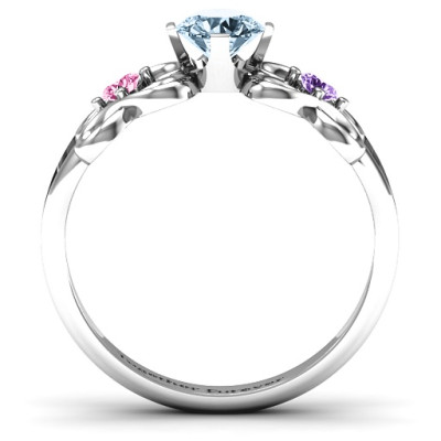 Quad Infinity Ring with Centre stone and Dual Accent Ring - The Name Jewellery™