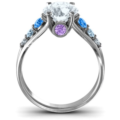 Radiant Love Ring with Collar Gems - The Name Jewellery™