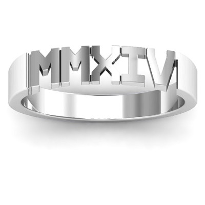Roman Numeral Unisex Graduation Ring - The Name Jewellery™