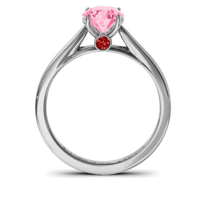Royal Tulip Ring with Bezel Collar Stone - The Name Jewellery™