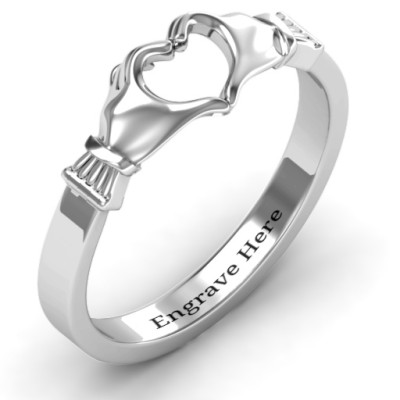 Sculpted Hand Heart Ring - The Name Jewellery™