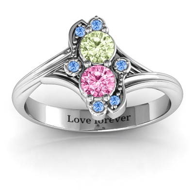 Sense of Style Two Stone Ring - The Name Jewellery™