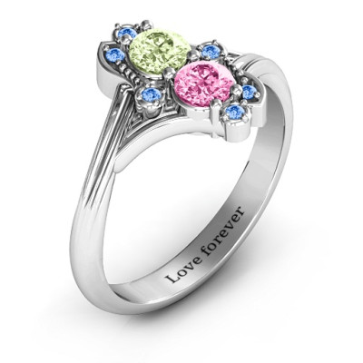 Sense of Style Two Stone Ring - The Name Jewellery™