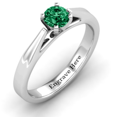 Ski Tip Solitaire Ring - The Name Jewellery™