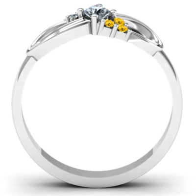 Solitaire Infinity Ring with Accents - The Name Jewellery™