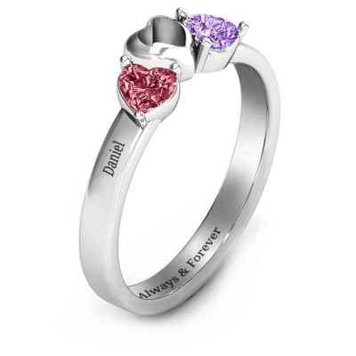 Sparkling Sweethearts Two-Stone Ring - The Name Jewellery™