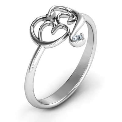 Spiritual Heart Om Ring - The Name Jewellery™