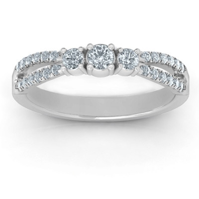 Split Shank  Past, Present and Future  Ring - The Name Jewellery™