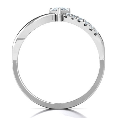 Split Shank Heart Promise Ring - The Name Jewellery™