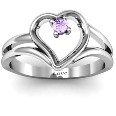 Split Shank Heart Ring - The Name Jewellery™
