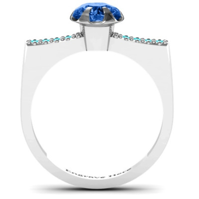 Square Shoulder with Illusion Setting Ring - The Name Jewellery™