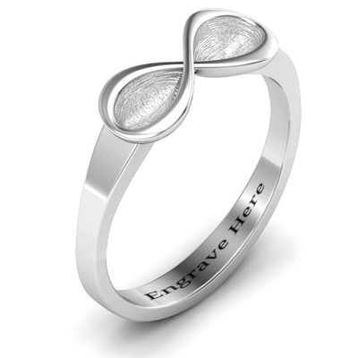 Sterling Silver  Vogue  Infinity Ring - The Name Jewellery™