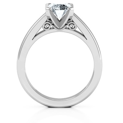Sterling Silver Adoration Solitaire Ring - The Name Jewellery™