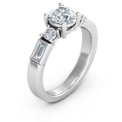 Sterling Silver Andrea Engagement Ring - The Name Jewellery™