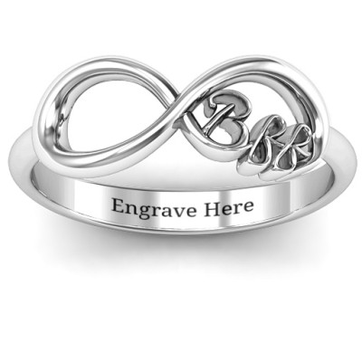 Sterling Silver BFF Friendship Infinity Ring - The Name Jewellery™