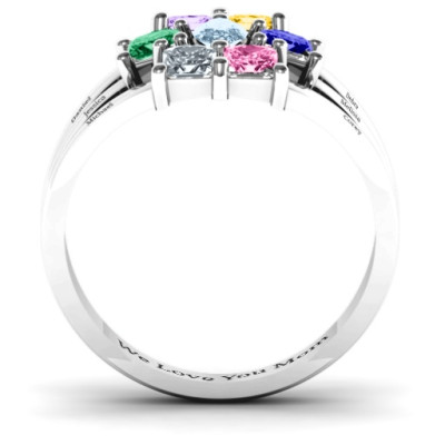 Sterling Silver Charlotte Centre Marquise and Princess Ring - The Name Jewellery™