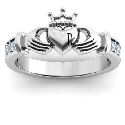 Sterling Silver Classic Claddagh Ring with Accents - The Name Jewellery™