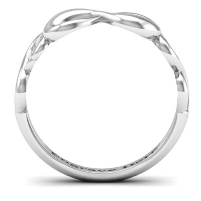 Sterling Silver Groovy Infinity Ring - The Name Jewellery™
