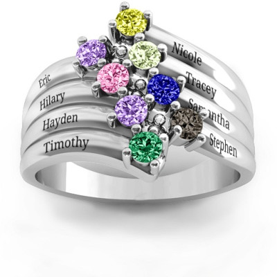 Sterling Silver Hydra Multi-Wave Ring - The Name Jewellery™