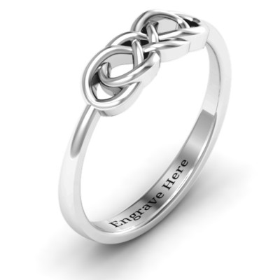 Sterling Silver Infinity Knot Ring - The Name Jewellery™