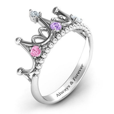 Sterling Silver Like A Dream Tiara Ring - The Name Jewellery™