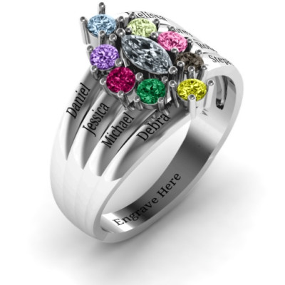 Sterling Silver Medusa Multi-Wave Ring - The Name Jewellery™