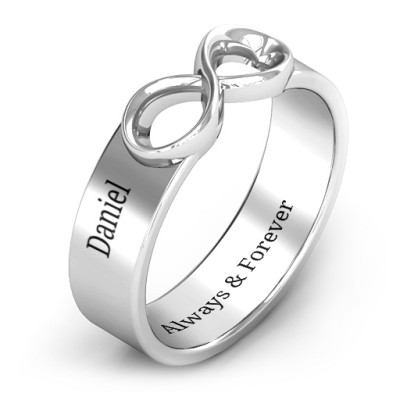 Sterling Silver Men's Expression of Infinity Band - The Name Jewellery™