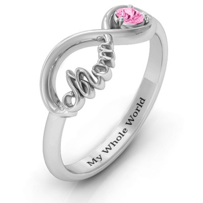 Sterling Silver Mom's Infinity Bond Ring - The Name Jewellery™