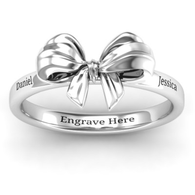 Sterling Silver Papillon Bow Ring - The Name Jewellery™