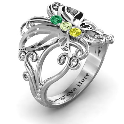 Sterling Silver Precious Butterfly Ring - The Name Jewellery™
