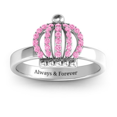 Sterling Silver Queen Of The Castle Crown Ring - The Name Jewellery™