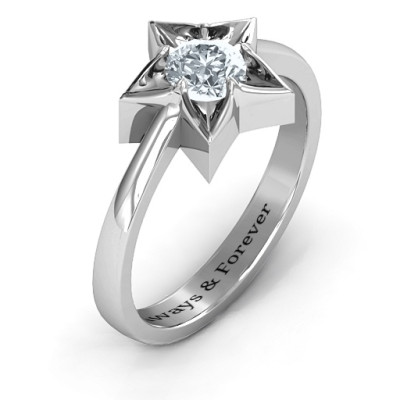 Sterling Silver Superstar Ring - The Name Jewellery™