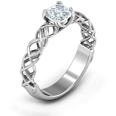 Sterling Silver Tangled in Love Ring - The Name Jewellery™