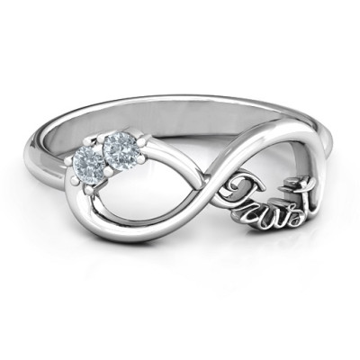 Sterling Silver Trust Infinity Ring - The Name Jewellery™