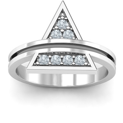Triangle of Glam Geometric Ring - The Name Jewellery™