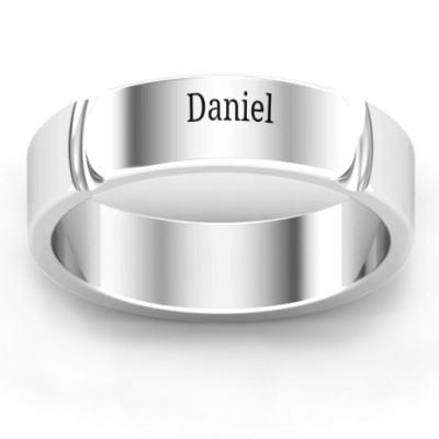 Tungsten Lysander Curved Groove Men's Ring - The Name Jewellery™