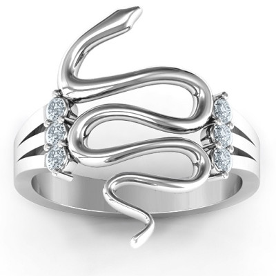 Zig Zag Snake Ring - The Name Jewellery™