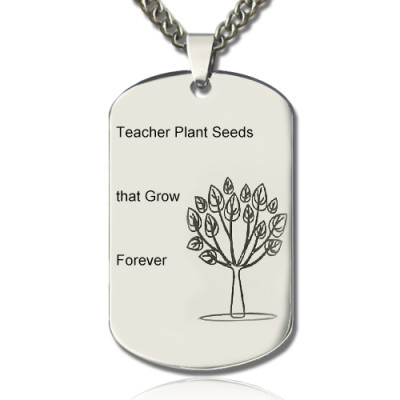 Man's Dog Tag Tree Name Necklace - The Name Jewellery™