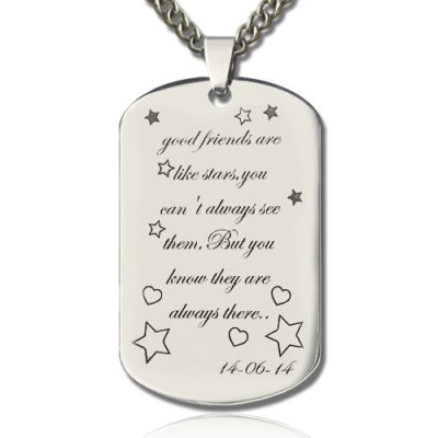 Best Friends Gift Dog Tag Name Necklace - The Name Jewellery™