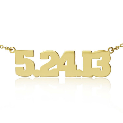 Gold Plated Silver Number Necklace - The Name Jewellery™
