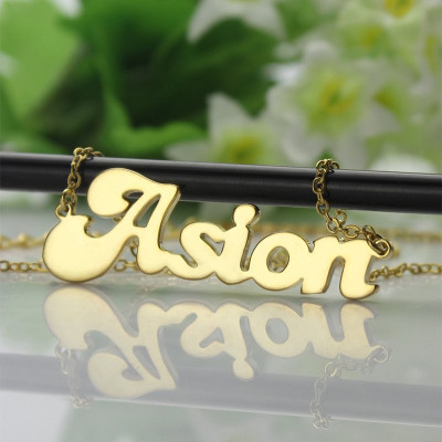 Ghetto Cute Name Necklace 18ct Gold Plated - The Name Jewellery™