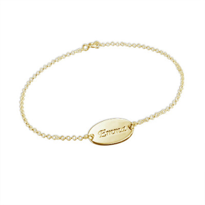 18ct Gold-Plated Silver Personalised Baby Bracelet/Anklet - The Name Jewellery™