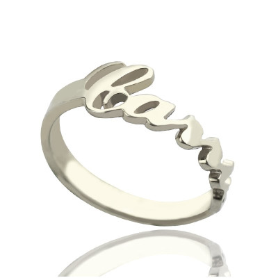 Personalised Carrie Name Rings Gift Sterling Silver - The Name Jewellery™