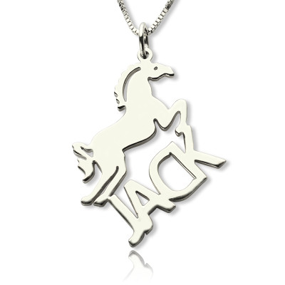 Personalised Horse Name Necklace for Kids Silver - The Name Jewellery™