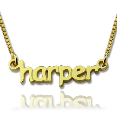 Personalised Mini Name Necklace 18ct Gold Plated - The Name Jewellery™