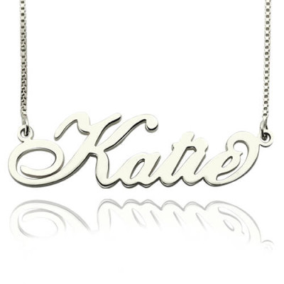 Personalised Nameplate Necklace Carrie Stering Silver - The Name Jewellery™